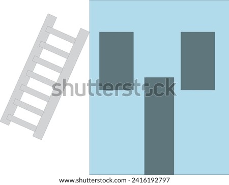 Ladder and House art design