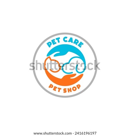 Pet Pets Care Center Pet Shop Logo Template Vector 