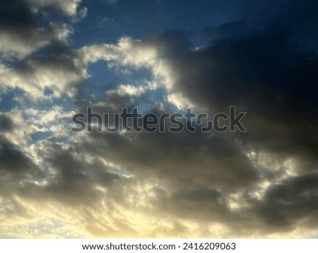 Blue sky background with tiny clouds, nature abstract background, cloudscape     