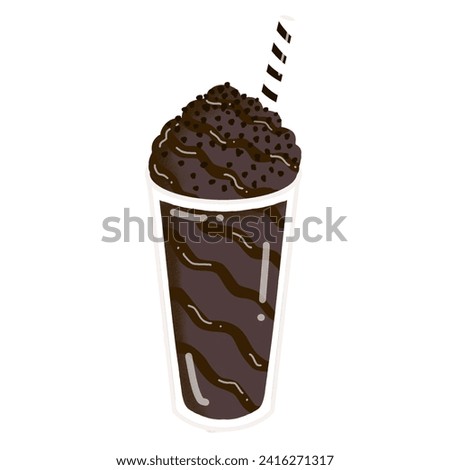 chocolate frappe cold drink clip art