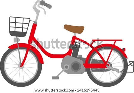 The battery-assisted bicycle isolated on white background