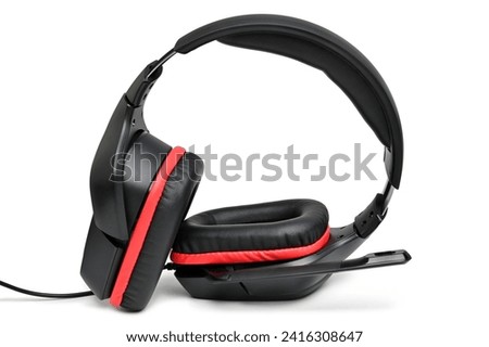 Headset on the white background