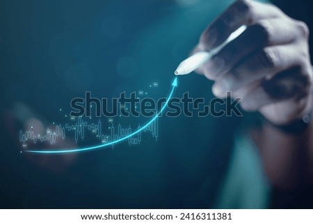 Business people touch graphics technology To analyze the income of the organization Through the laptop of the overall picture of the year Business assessment ideas in 2024	 Royalty-Free Stock Photo #2416311381
