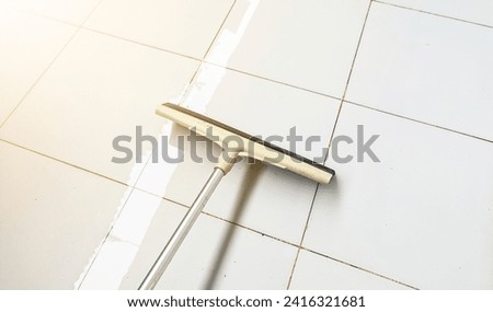 tools for cleaning water that has pooled on the floor