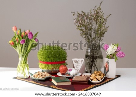 Persian New year or Norouz decoration  Royalty-Free Stock Photo #2416387049