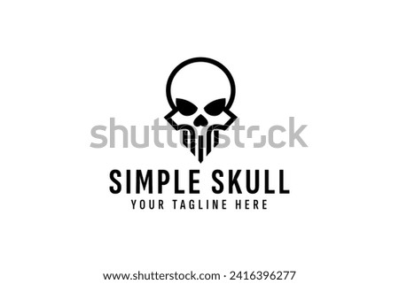 skull logo vector icon illustration