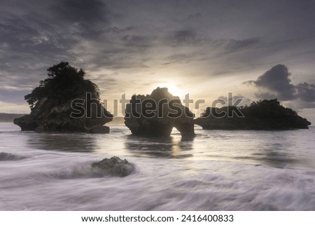 Kerewe beach, Sumba, East Nusa Tenggara, Indonesia with a beautiful sunrise