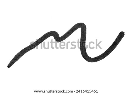 Realistic rough black marker. Set of ink lines. The doodle is drawn on a white isolated background with a black marker. Hand painted. Black marker on paper isolated on white background Royalty-Free Stock Photo #2416415461