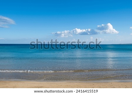 Cyprus Closed Maraş Beach. Maraş, one of the most famous holiday resorts of the Mediterranean before 1974, was captured by the Turkish Armed Forces during the Second Cyprus Operation on 13 August 1974 Royalty-Free Stock Photo #2416415519