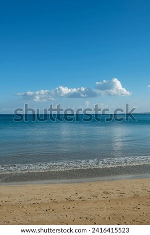 Cyprus Closed Maraş Beach. Maraş, one of the most famous holiday resorts of the Mediterranean before 1974, was captured by the Turkish Armed Forces during the Second Cyprus Operation on 13 August 1974 Royalty-Free Stock Photo #2416415523