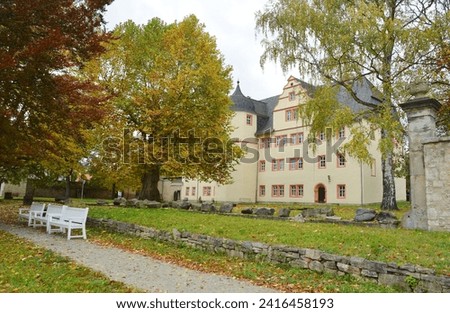 Castle Kromsdorf, near Weimar in Germany garden and park view