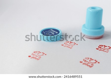 Children's praise stamp illustration,
Red Child Friendly Rubber Stamp Seal Vector