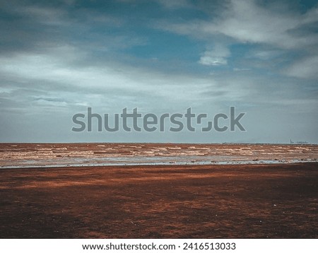 Beach Side Morning Image with blue sky