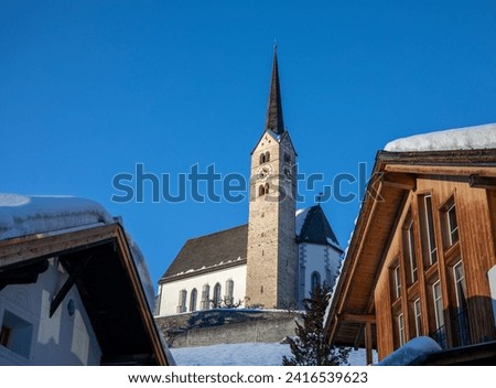 Scuol in. Winter, Alps, Swiss Royalty-Free Stock Photo #2416539623