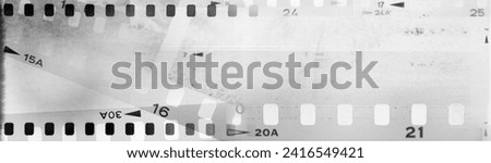 Film negatives frames grey background
