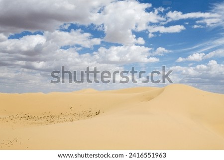 Tuyesu dunes landscape, Senek, Mangystau region, Kazakhstan. Desert landscape Royalty-Free Stock Photo #2416551963