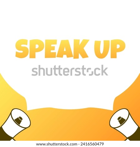 Speak up sign. Megaphone icons. Flat style. Vector icons