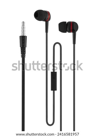 Acoustic Headphones Wired, Phone, Tablet, Computer Accessory Royalty-Free Stock Photo #2416581957