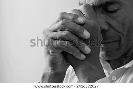praying to God worshiping with faith and goodwill with people stock image stock photo
