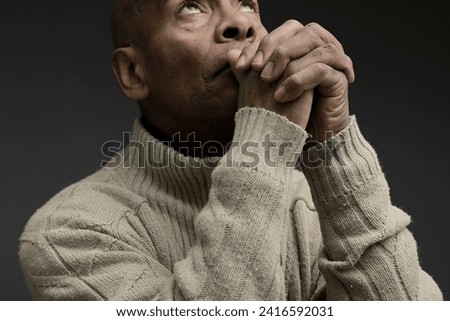 praying to God worshiping with faith and goodwill with people stock image stock photo
