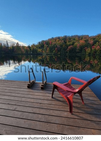 Chair on the lake for vacation 