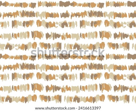 Seamless brown and beige watercolor pattern on white background. Watercolor seamless pattern with lines and stripes.