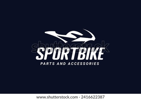 sportbike logo vector icon illustration