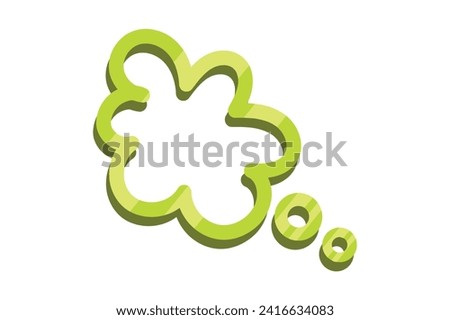 Green Decor Flat Sticker Design