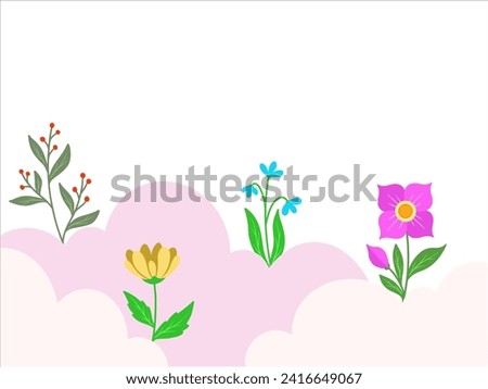 Valentine Wild Flower Background Illustration