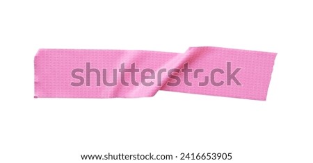 Pink adhesive sticky tapes isolated on white background