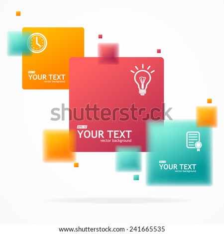 Vector colorful text boxes, infographics options banner 1 2 3 concept
