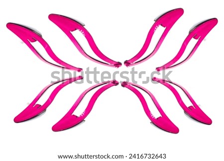 A picture of hair clips with selective focus