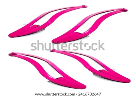 A picture of hair clips with selective focus