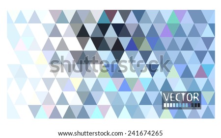 Abstract Blue Triangle Geometrical Background, Vector Illustration 
