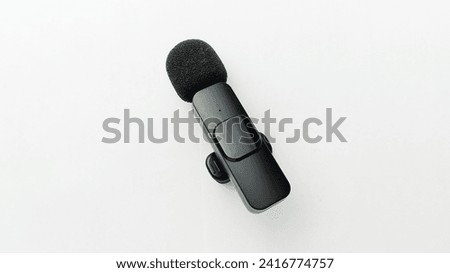 Lavalier microphone wireless isolated on white background