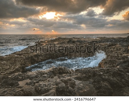 bufadero on a rocky coast in the canary islands