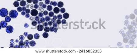 Probiotics, bacteria on white background. Bacteria and microorganisms. Microscopic probiotics, bacterial flora Royalty-Free Stock Photo #2416852333