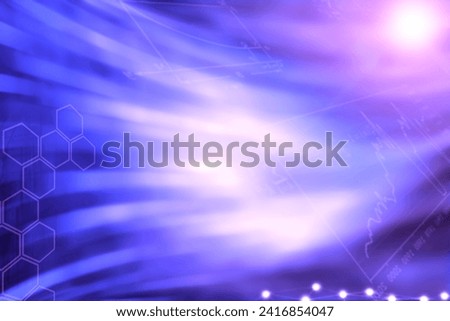 Abstract blue background. Blurred background curved lines blue tint.