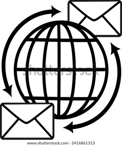 Mail Icon. Replaceable vector design.