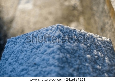 Snow settling  during winter cold snap  Royalty-Free Stock Photo #2416867251