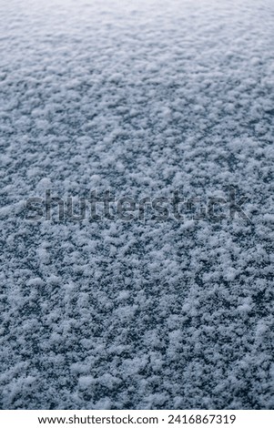 Snow settling  during winter cold snap  Royalty-Free Stock Photo #2416867319