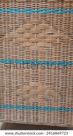 General purpose bambo stick basket beautiful and attractive design. handmade art designs. Royalty-Free Stock Photo #2416869723