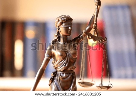 Close-up of a Justitia as a symbol for law, justice etc.