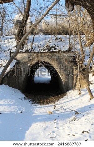 A tunnel in the snow