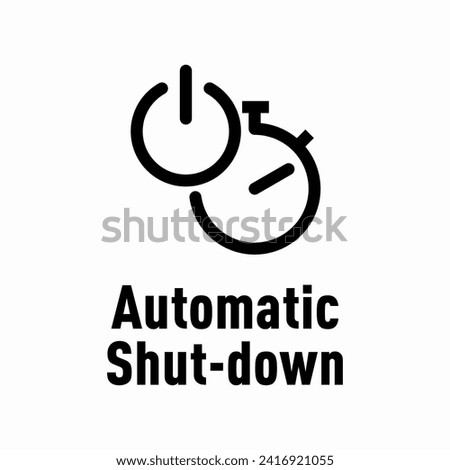 Automatic Shut-down vector information sign Royalty-Free Stock Photo #2416921055