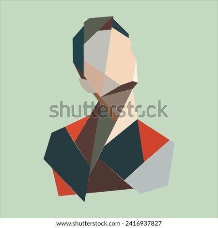 abstract low poly human portrait Art 