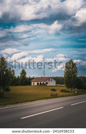 Lonely house next to the road