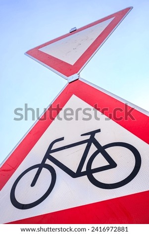 beware of bikes - warning sign in germany - photo