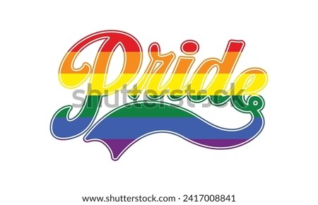 Pride Theme Vector: Ideal for Banners, Apparel, and Souvenirs Royalty-Free Stock Photo #2417008841