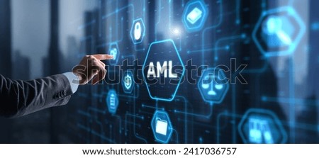 AML Anti Money Laundering Financial Bank Business Technology Concept Royalty-Free Stock Photo #2417036757